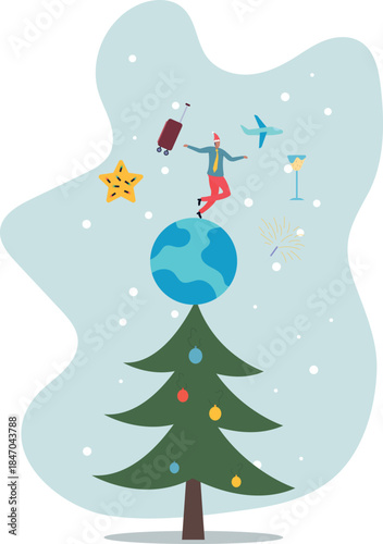 Travel passion when the world open after COVID-19, global tourism growth and tourist return their travel plan.business concept.about a man and his life.