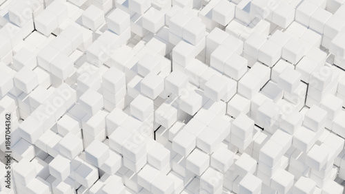 Clean geometric cube pattern with soft lighting and natural shadows ideal for data visualization or abstract backgrounds