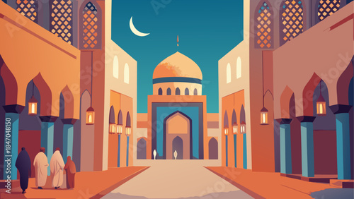 Ramadan Kareem Background Islamic lanterns glowing
moon and star crescent
Write to Tsp Rana
