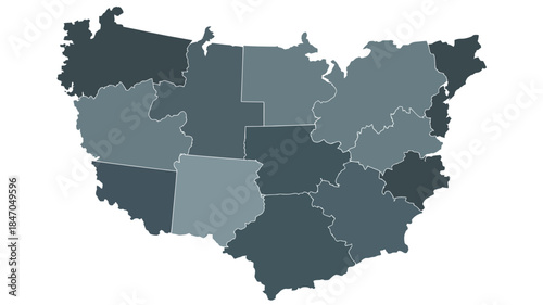 Map of Australia showing different regions and territories