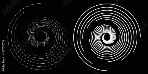 Spiral sound wave rhythm line dynamic abstract vector background. vector illustrationPrint