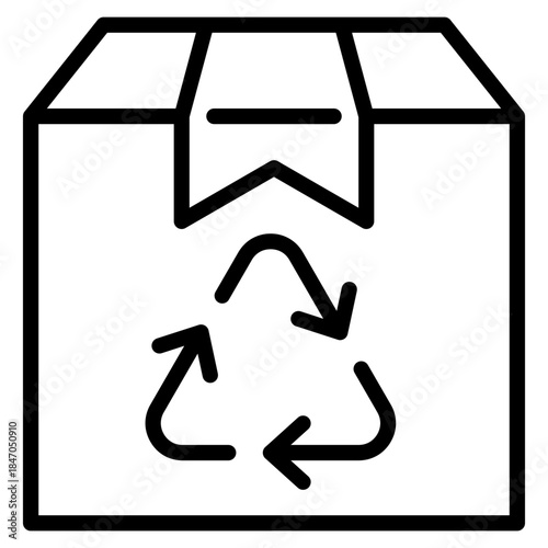 Eco Packaging  Icon Element For Design