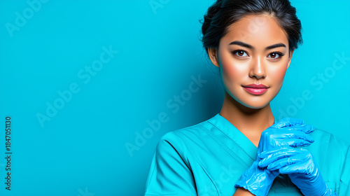 Healthcare Worker Adjusting...