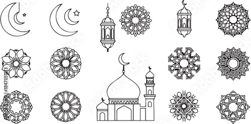 Islamic Vector Elements Collection