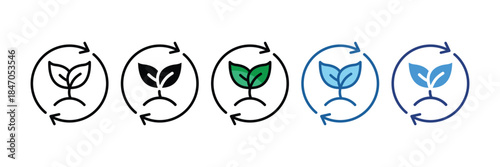 Sustainable Farming Icon Set Multiple Style Collection
