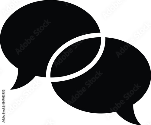 Modern communication bubble icon