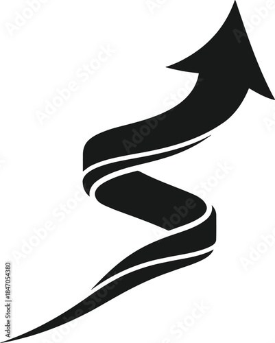 Modern spiral arrow icon