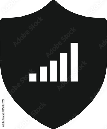 Secure data protection shield icon