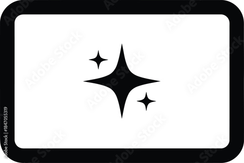 Modern star rating badge icon