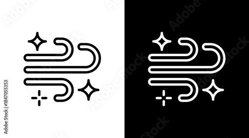 Clean Air White Icon Set Design