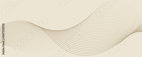 Abstract background with lines and waves. Web banner size. Element for design. Vector background for brochure, booklet, flyer, poster.