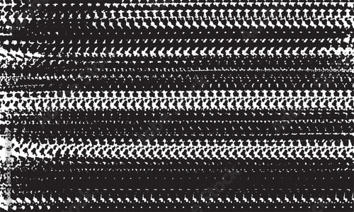 Black and white knitted fabric texture with interwoven threads