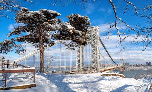 View of George Washington Bridge from New Jersey