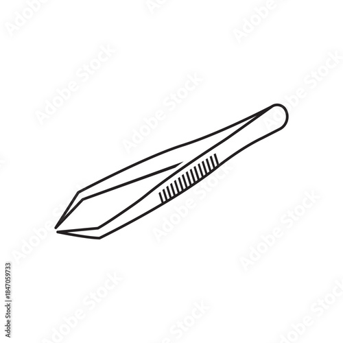 Precision grooming tweezers essential beauty tool personal care instrument medical utility versatile graphic icon clean