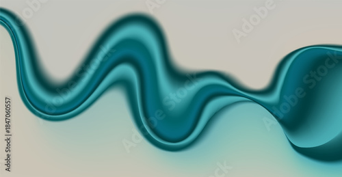 Abstract Artistic Flow of Blue and Teal Wavy Lines with Smooth Gradient for Creative Design Projects vector