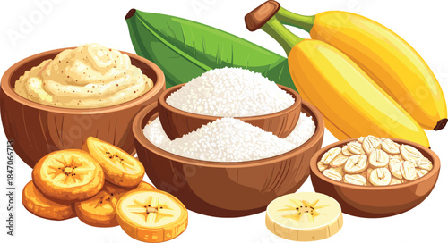 Set of cupcakes topped with cream and fresh berries on a plate