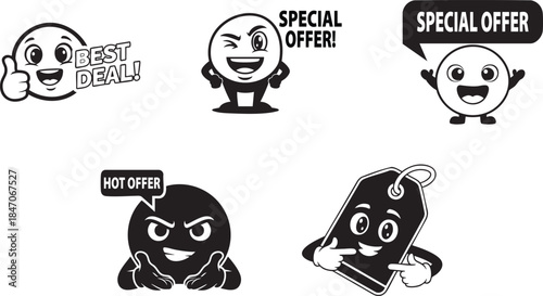 Special Offer Emoji – Sale & Discount Cartoon Icon Vector