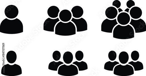 Multiple icons representing groups of people