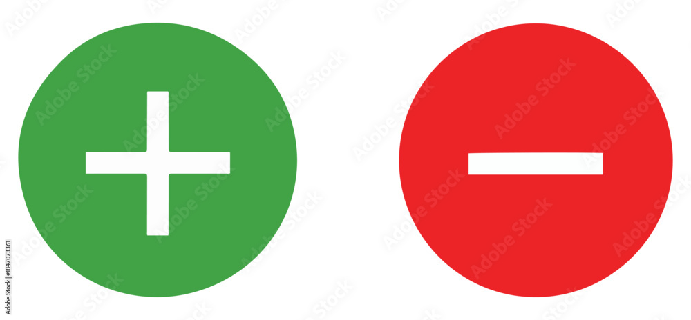 Fototapeta premium plus minus math icon set