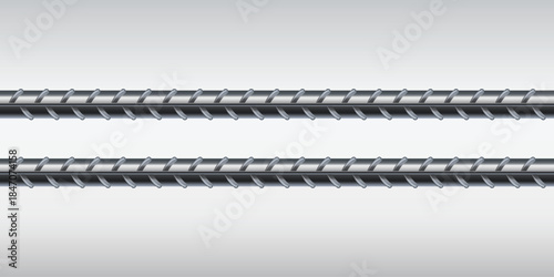 Round construction steel bar vector.
