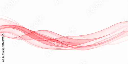 Abstract red smoke and waves create a flowing vector illustration featuring curved lines and purple light patterns on a stylish pink backdrop for web design and technology banner wallpapers
