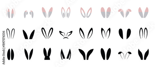 Bunny Ears Mask Collection with Easter Rabbit Ear Spring Hats and Kids Headbands for Holiday Costumes and Celebrations