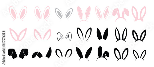 Bunny Ears Mask Collection with Easter Rabbit Ear Spring Hats and Kids Headbands for Holiday Costumes and Celebrations