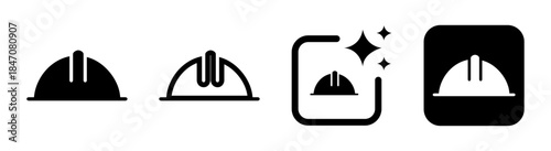 Labor helmet icon for construction worker safety with transparent background vector illustration