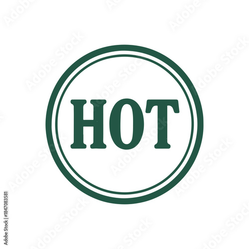 Hot icon logo seal vector on white background
Vector stamp icon