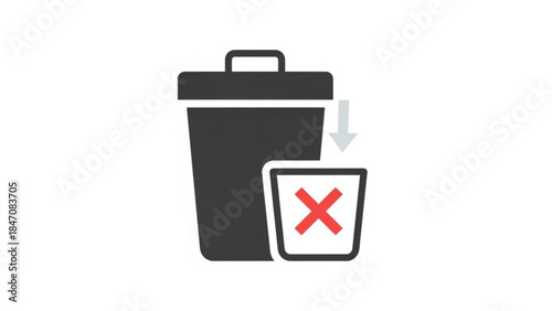 Waste Reduction: An iconic representation of waste disposal, highlighting environmental responsibility and sustainable practices.