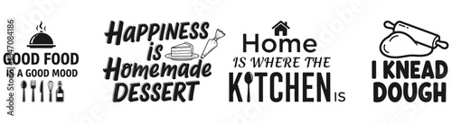 Culinary Quotes: Delightful collection of kitchen-themed quotes, celebrating the joy of good food, homemade desserts, the heart of the home, and the art of kneading dough.