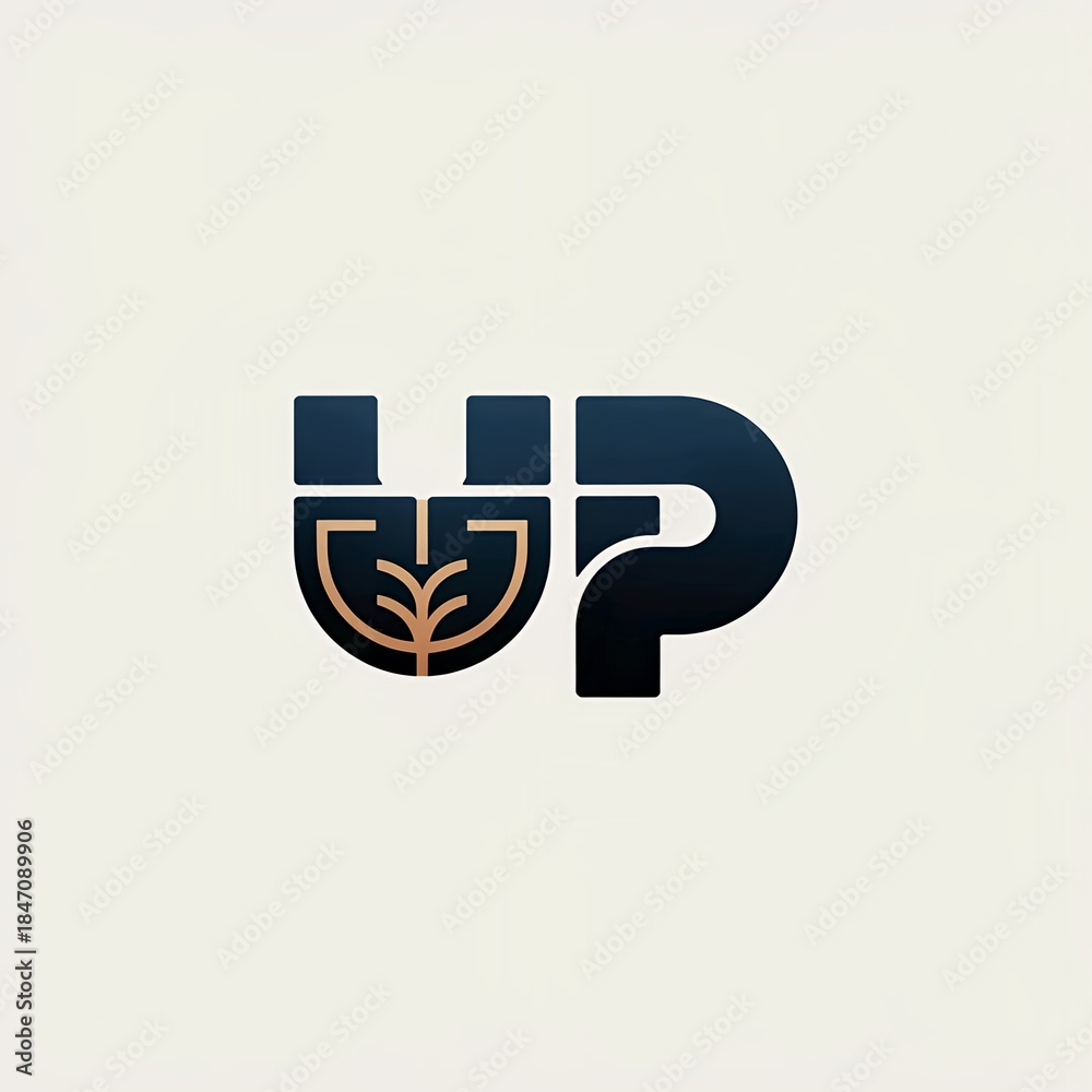 Obraz premium Up letter logo design