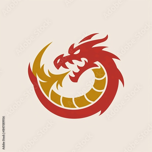 vector illustration of an abstract dragon