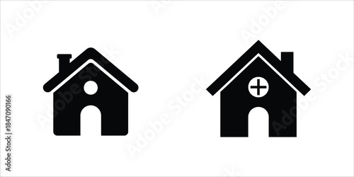 Simple house icon representing home real estate and property concepts