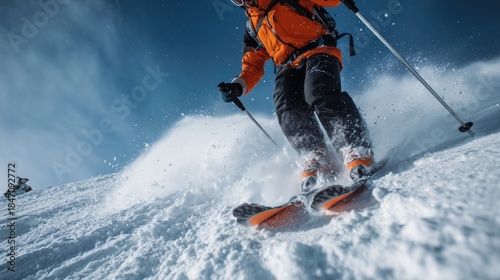 Overcoming uncertainty and embracing growth like a skier conquering a challenging mountain slope with speed and expertise.