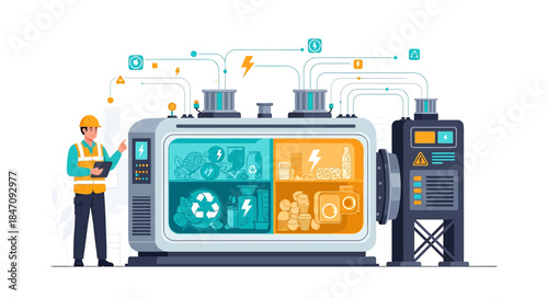 Technological solutions for waste management and ecological preservation using industrial machinery