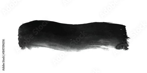 black paint brush. Scribble with a black marker. Doodle style scribble.  Vector illustration