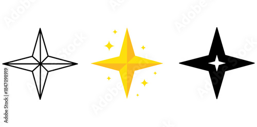 Celestial Compass A collection of various compass illustrations, depicting a compass rose in different styles. Symbolizing direction, guidance, and exploration.