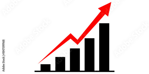 Growth and Progress A dynamic illustration depicting a graph with an upward trend, symbolizing growth and success in the realms of business and finance.