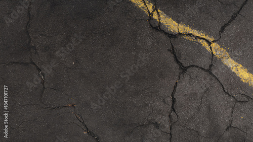 Cracked Asphalt Road Texture