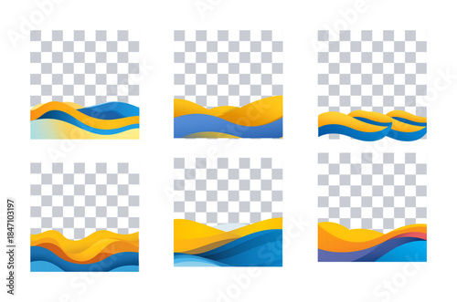 Abstract Wavy Backgrounds for Social Media Stories and Posts