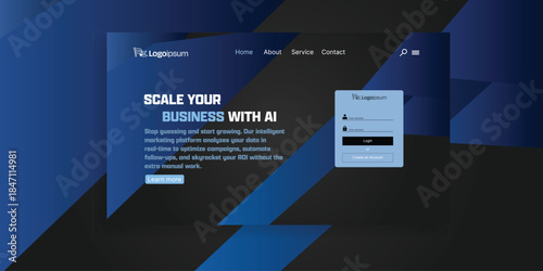AI-Powered Business Expansion: A visually appealing digital interface with the essence of technology with the modern world.