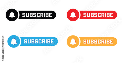 subscribe button icon vector eps10.