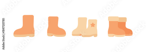 Cozy winter boots in minimal style for cold weather fashion