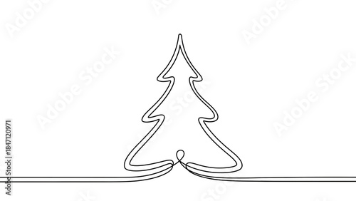 Simple Christmas Tree Line.