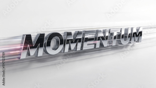 Momentum word with light trails