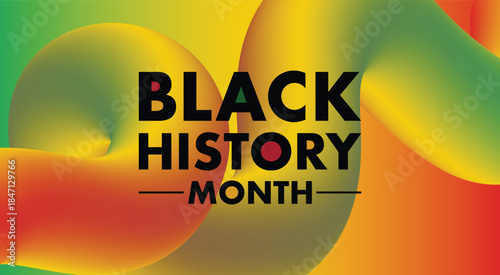 Black history month. African American history celebration. Banner, poster, card template design. 