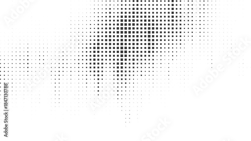 Black halftone dot gradient background for modern posters, digital layouts, abstract branding, graphic design vector illustration