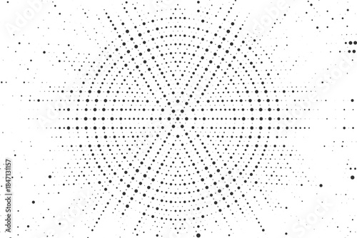 Halftone radial line grid pattern for modern posters, abstract layouts, digital branding, graphic design vector illustration