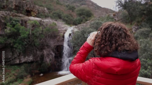 Capturing nature on a serene hiking trail